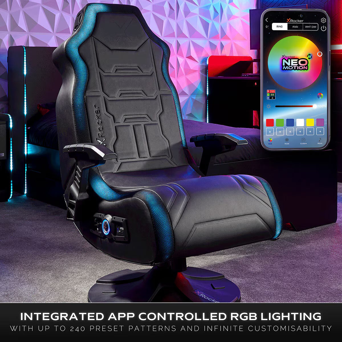 Aurora 2.1 Bluetooth RGB Gaming Chair with LED Lights