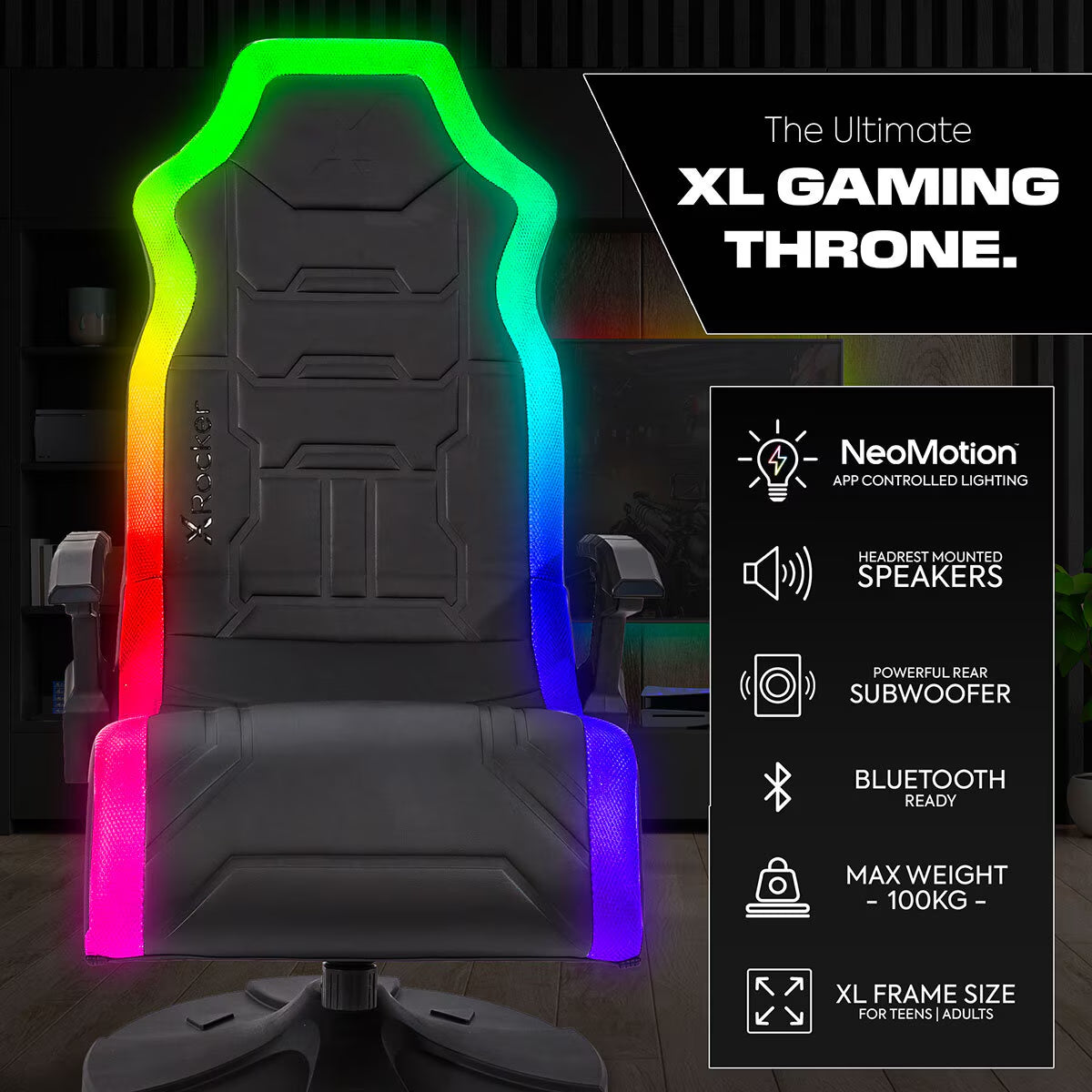 Aurora 2.1 Bluetooth RGB Gaming Chair with LED Lights