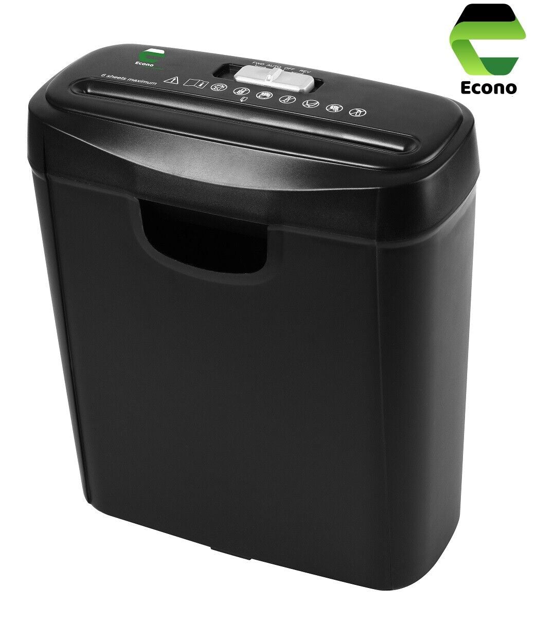 Econo Strip Cut Paper Shredder for Home Office Electric 6 A4 Sheets 10L Litre