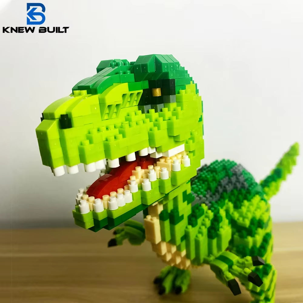 Dinosaur Tyrannosaurus Rex or Velocira Models Micro Mini Building Blocks Puzzle Toys Perfect Gifts Desktop Decoration