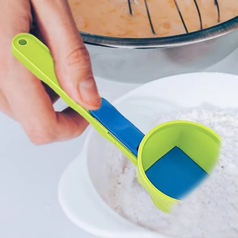 Professional No-Spill Measuring Spoon and Funnel for Protein Powder, Sports Drinks, and Baby Formula Refills