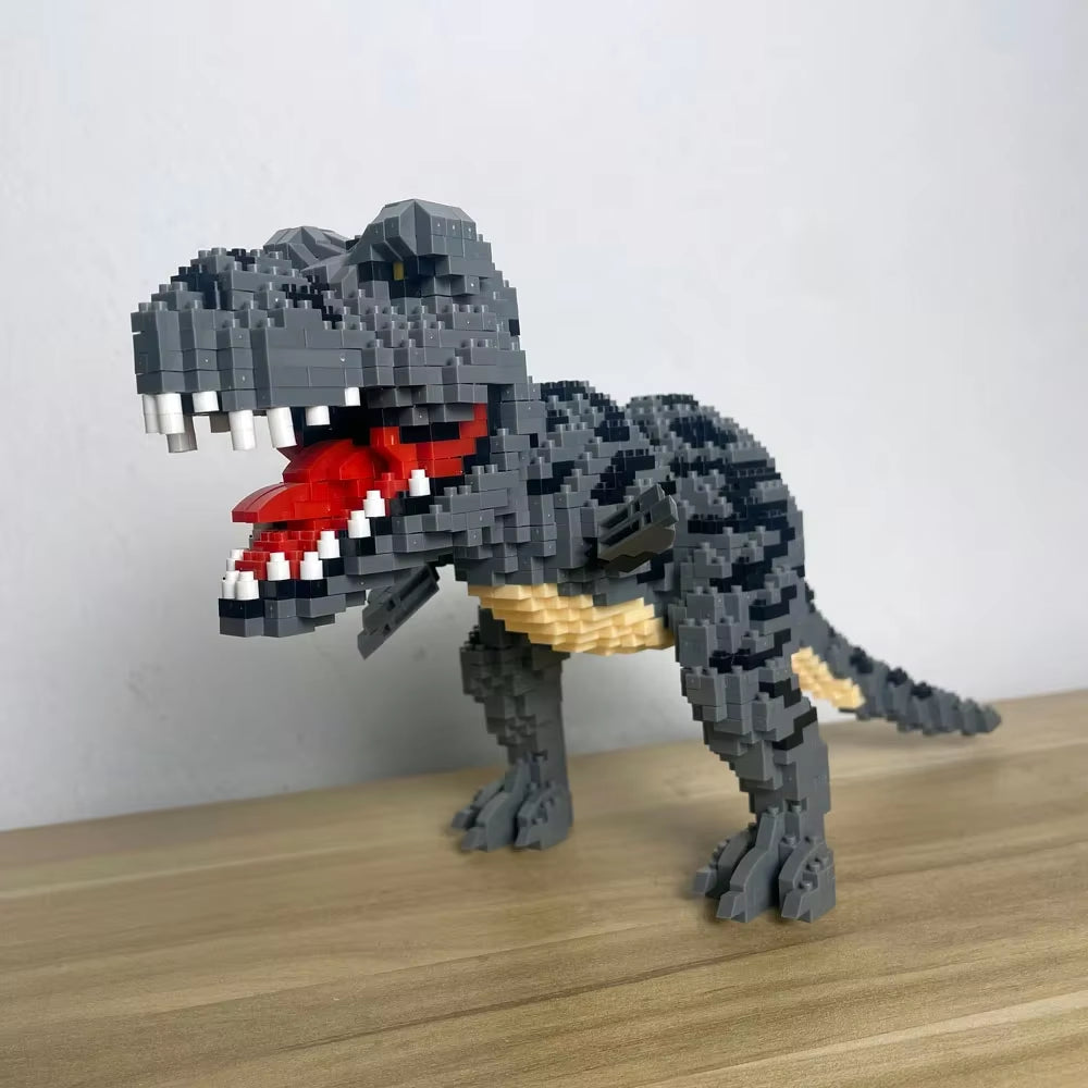 Dinosaur Tyrannosaurus Rex or Velocira Models Micro Mini Building Blocks Puzzle Toys Perfect Gifts Desktop Decoration