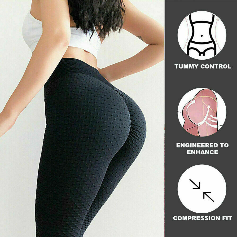 Women Anti-Cellulite Yoga Pants Push up Tik Tok Leggings Bum Butt Lift Sport Gym