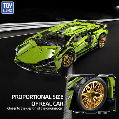 Technical Racing Sport Car 1280PCS Model Building Blocks City Mechanical Speed Vehicle Supercar Brick Puzzle Toys Kid Adult Gift