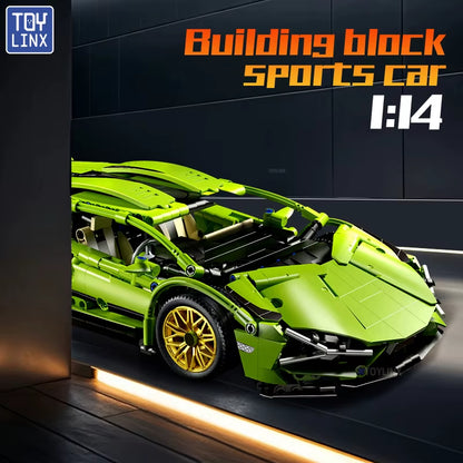 Technical Racing Sport Car 1280PCS Model Building Blocks City Mechanical Speed Vehicle Supercar Brick Puzzle Toys Kid Adult Gift