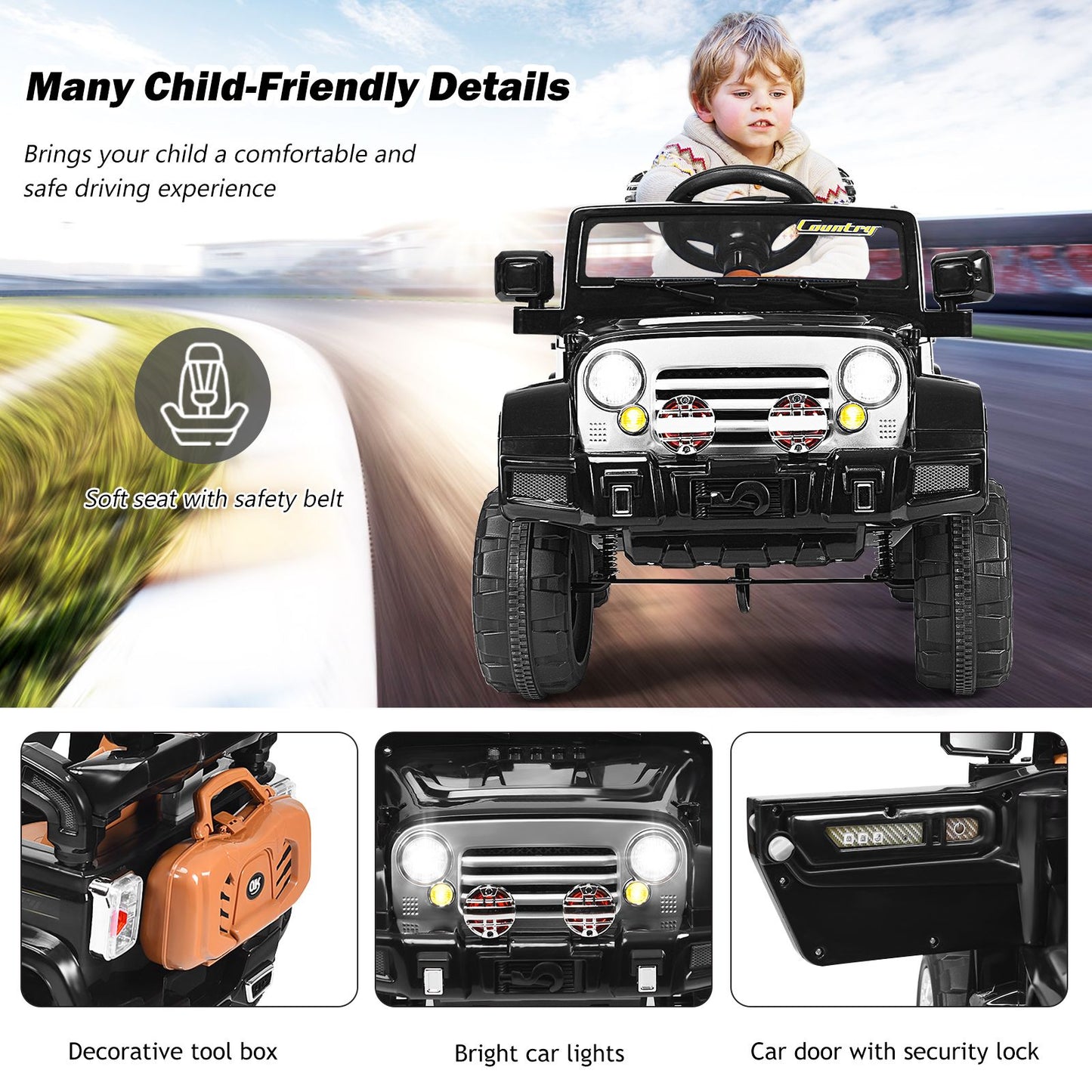 Kids Ride on Jeep Car Battery Powered with Remote Control