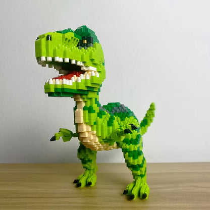 Dinosaur Tyrannosaurus Rex or Velocira Models Micro Mini Building Blocks Puzzle Toys Perfect Gifts Desktop Decoration