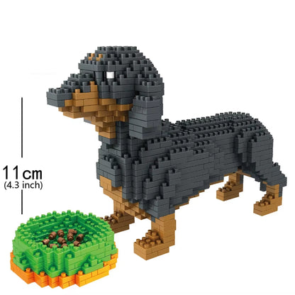 Super Mini Dachshund Dog Building Block Toy Kit Corgi Poodle Entry-Level Learning Interactive Playtime Pet Cat Bricks