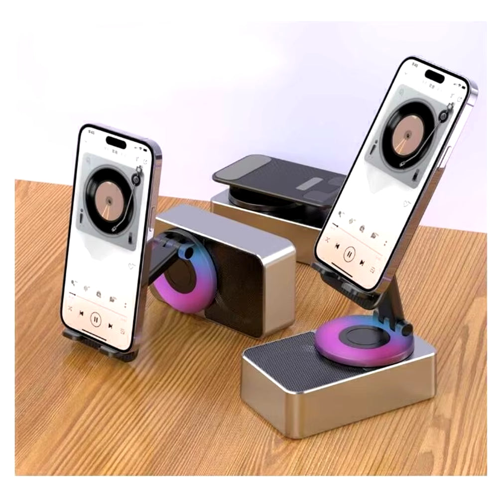 3 in 1 Mobile Phone Stand with Bluetooth Speaker Tablet Holder Power Bank