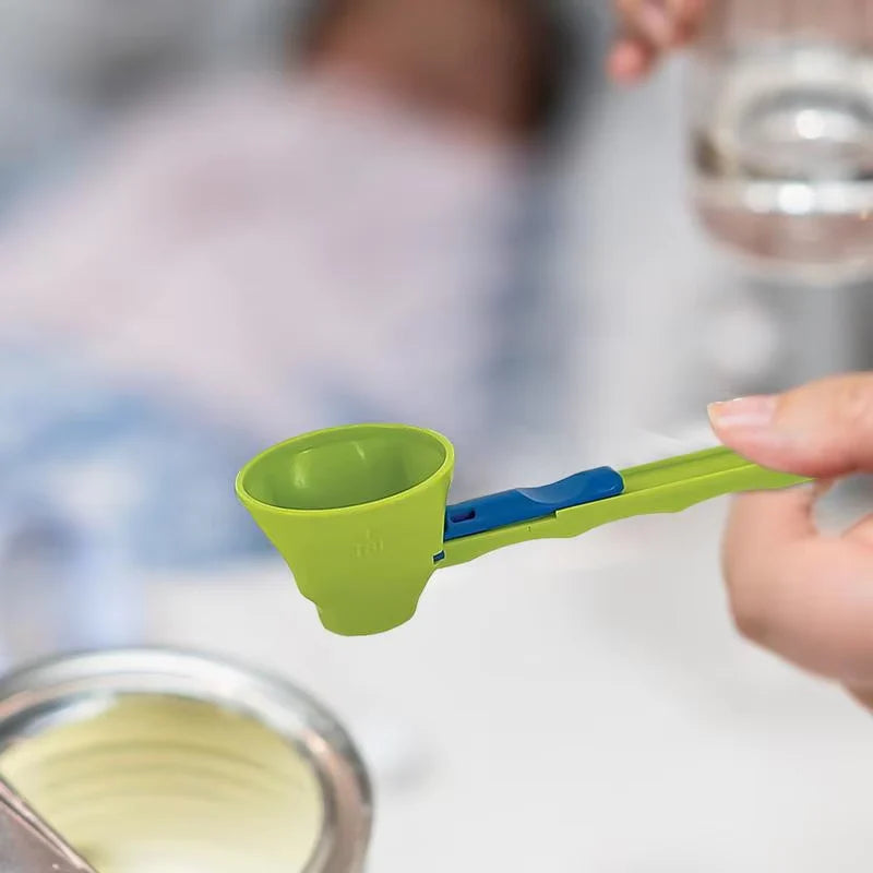 Professional No-Spill Measuring Spoon and Funnel for Protein Powder, Sports Drinks, and Baby Formula Refills