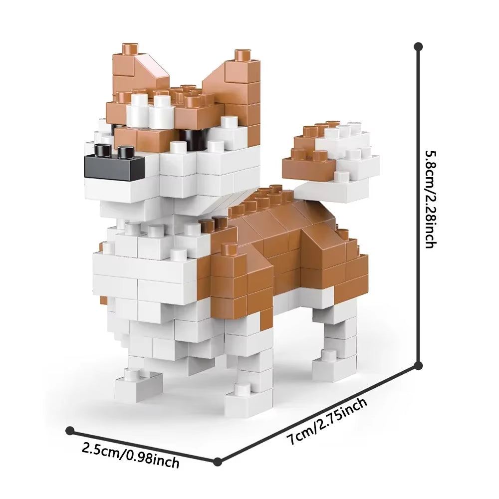 Super Mini Dachshund Dog Building Block Toy Kit Corgi Poodle Entry-Level Learning Interactive Playtime Pet Cat Bricks