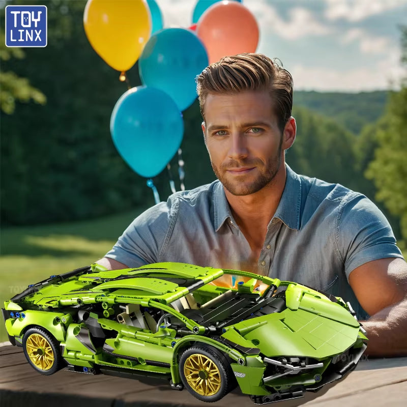 Technical Racing Sport Car 1280PCS Model Building Blocks City Mechanical Speed Vehicle Supercar Brick Puzzle Toys Kid Adult Gift