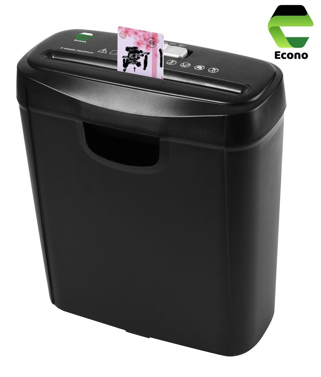 Econo Strip Cut Paper Shredder for Home Office Electric 6 A4 Sheets 10L Litre