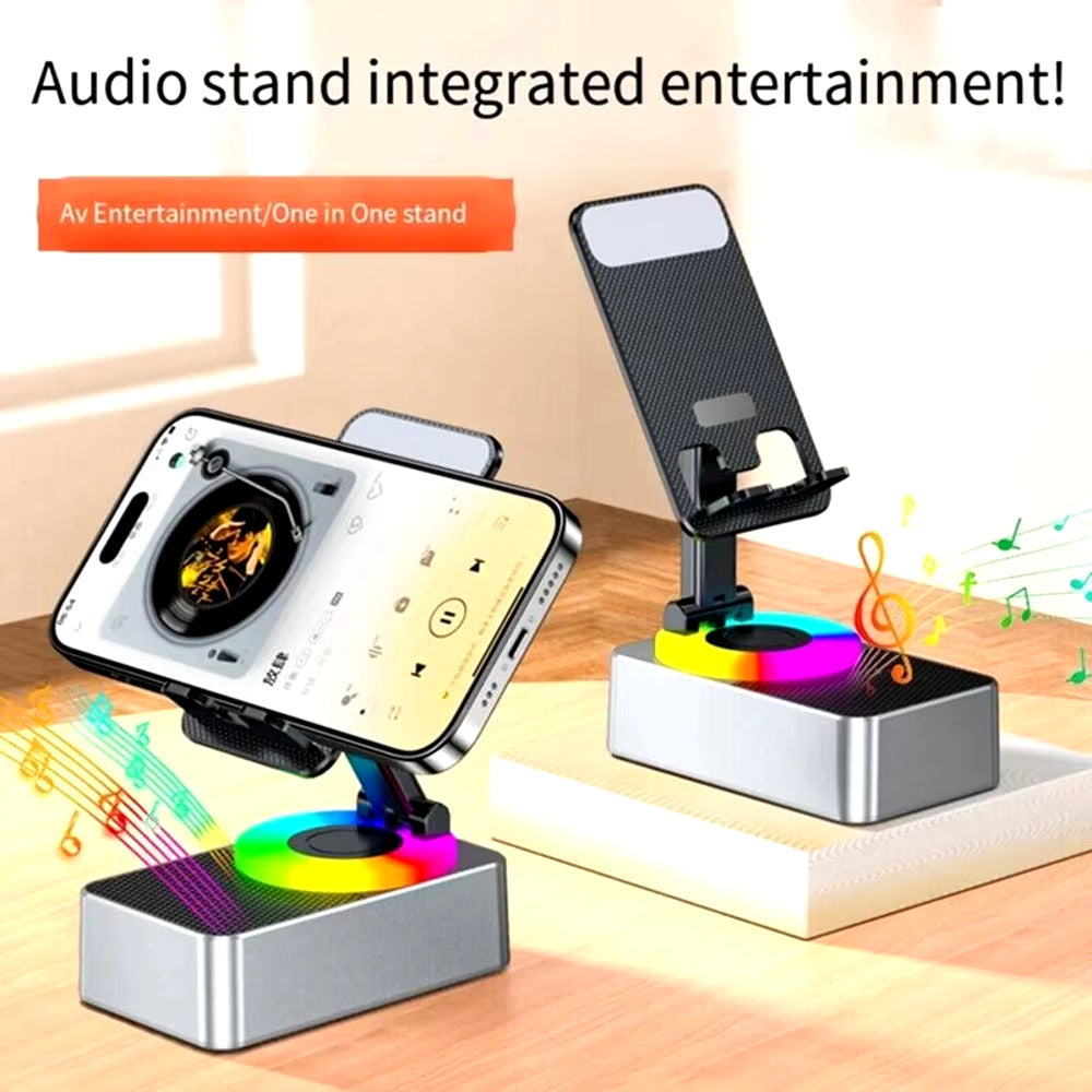 3 in 1 Mobile Phone Stand with Bluetooth Speaker Tablet Holder Power Bank