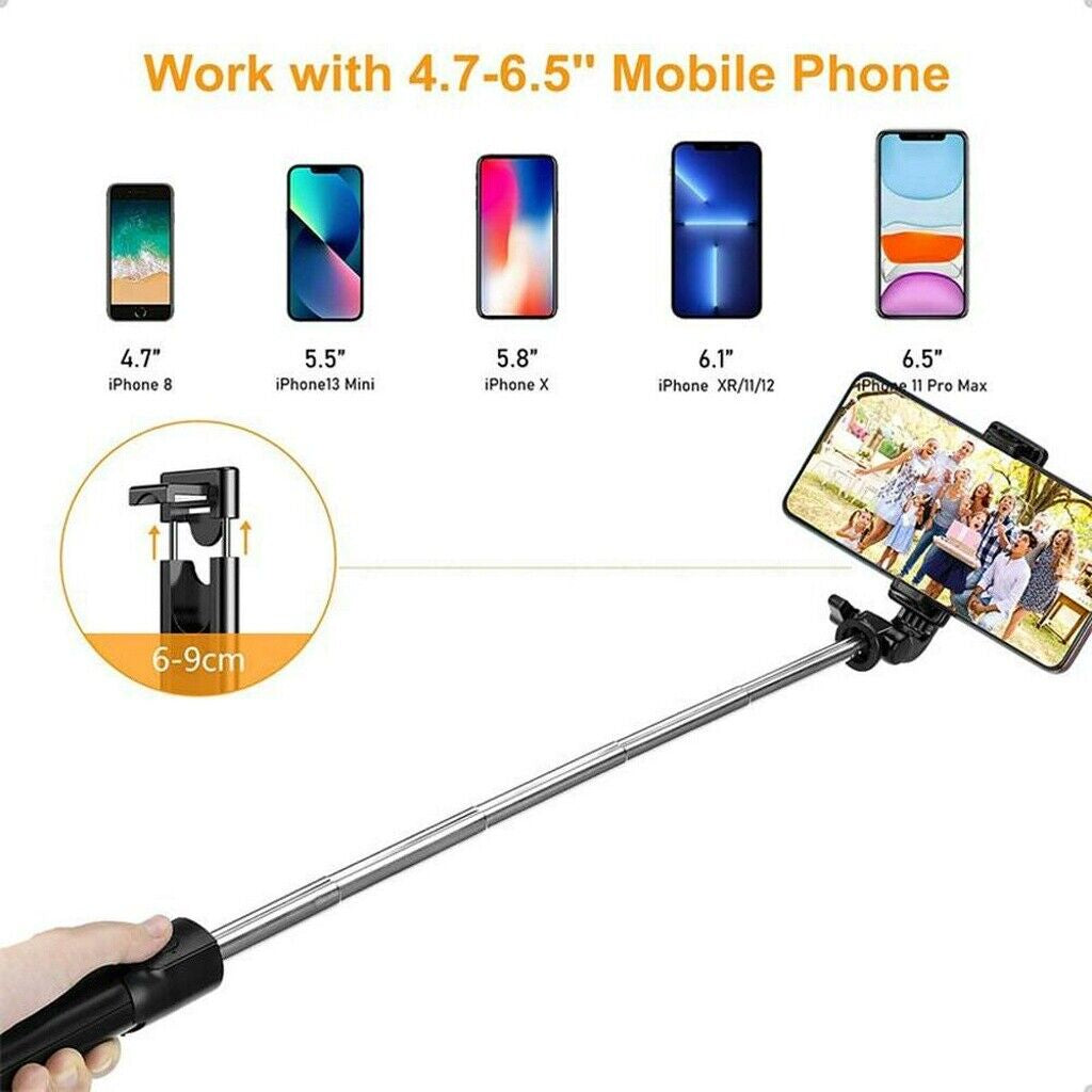 3 in 1 Bluetooth Tripod, Extendable Monopod Portable Selfie Stick with Remote UK