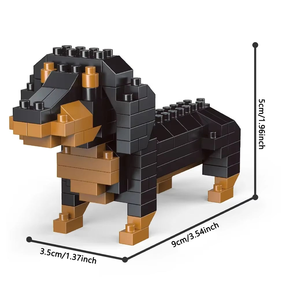 Super Mini Dachshund Dog Building Block Toy Kit Corgi Poodle Entry-Level Learning Interactive Playtime Pet Cat Bricks