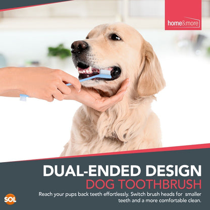 2 Dog Toothbrush Finger 2 Double End Pet Brush Soft Cat Dental Care Teeth Clean